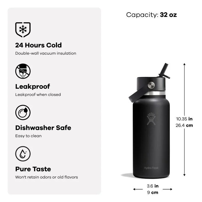 32 oz Wide Mouth with Flex Straw Cap - Image 4